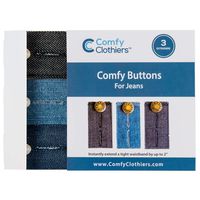 Comfy Clothiers - Pants Extenders for Jeans & Denim with Buttons (3-Pack)