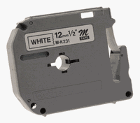 Printer tape - metallic tape - black, white - Roll (1.2 cm) - 1 pcs.