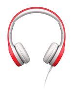 LilGadgets Connect+ Kids Premium Volume Limited Wired Headphones with SharePort (Children, Toddlers) - Red