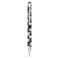Nicole Miller 2-in-1 Printed Stylus and Pen with Signature Prints - Black & White (STY017-CH)