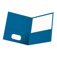 Oxford Twin-Pocket Folders, Textured Paper, Letter Size, Light Blue, Holds 100 Sheets, Box of 25 (57501EE)