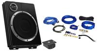 SSL LOPRO10 10" 1200w Slim Under-Seat Powered Car/Truck Subwoofer Sub+Wire Kit
