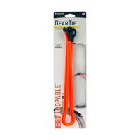 Nite Ize Gear Tie Loopable, The Original Reusable Rubber Twist Tie With Sturdy Integrated Loop, 24-Inch, Bright Orange, 2 Pack, Made in the USA