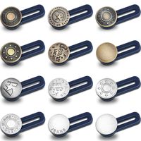 Button Waist Extender Waistband Extender Pants Waist Extender for Jeans Skirts Trousers Collars Men Women Favors, 12 Styles (12)