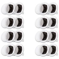 Acoustic Audio R191 In Ceiling / In Wall Speaker 8 Pair Pack 2 Way Home Theater 3200 Watt R191-8PR