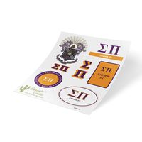 Sigma Pi Standard Sticker Sheet Decal Laptop Water Bottle Car sig pi (Full Sheet - Standard)