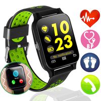 1.55" IPS Touchscreen Sport Fitness Tracker with Blood Pressure Heart Rate Monitor for Men Women Smartwatch Bluetooth Phone Call Music Camera Kids Stopwatch Run Pedometer Activity Tracker Travel