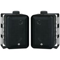 1 - RtR Series 3-Way Indoor/Outdoor Speakers (Black), 5W - 100W per channel, Drivers: .5" fluid-cooled tweeter, 2" wide dispersion midrange & 4" woofer, RTRV44-2