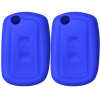 2 New Silicone Cover Protective Case for Select Flip Remote Key Fobs YWX000071 - Blue