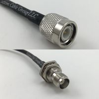 6 inch RG174 TNC MALE to TNC FEMALE BULKHEAD Pigtail Jumper RF coaxial cable 50ohm Quick USA Shipping