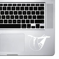 StickAny Palm Series Sloth Hanging Sticker for MacBook Pro, Chromebook, and Laptops (White)