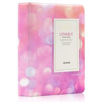 Ablus 64 Pockets Mini Photo Album for Fujifilm Instax Mini 7s 8 8+ 9 25 26 50s 70 90 Instant Camera & Name Card(Pink)