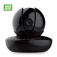 Zencam WiFi Camera, 1080p HD Indoor Pan Tilt Digital Zoom Wireless IP Security System w/ Night Vision, Two Way Talk, MicroSD & Cloud Storage, 2.4Ghz Only, Black (M2B-V2)(Updated Firmware, 2019)