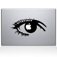 The Decal Guru 0160-MAC-13P-BLA Apple of my eye Vinyl Sticker, 13" Macbook Pro (2015 & older), Black