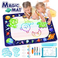 Betheaces Large Water Doodle Mat - Magic Drawing Mat Kids Toys Doodle Painting Writing Board with Magic Pens Educational Toys Gifts for Toddlers Boys Girls Age of 2 3 4 5 6 7 8 Year Old 40"x 28"