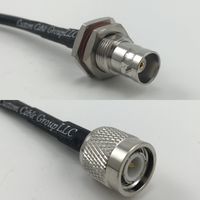 12 inch RGU178 BNC FEMALE BIG BULKHEAD to TNC MALE Pigtail Jumper RF coaxial cable 50ohm High Quality Quick USA Shipping