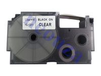 Compatible for Casio EZ-Label Tape 12mm Black on Clear XR-12XS 8m Label IT!
