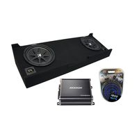 Compatible with 2007-2013 Chevy Silverado Crew Cab Truck Kicker Comp C12 Dual 12" Sub Box Enclosure & CXA600.1 Amp (Renewed)