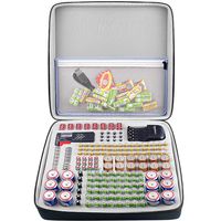 Battery Organizer Storage Box with Battery Tester (BT168), Case Bag Holder fits for 250+ Batteries AA AAA AAAA 9V 6V C D Lithium 3V A23 Ni-MH Charger (Not Includes Batteries and Charger)