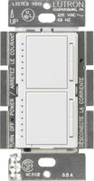 Lutron Maestro Dual Dimmer Switch for Incandescent and Halogen Bulbs, 300-Watt, Single-Pole, MA-L3L3-WH, White