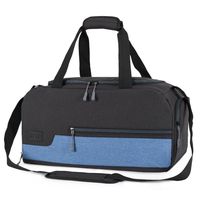 MarsBro Water Resistant Sports Gym Travel Weekender Duffel Bag with Shoe Compartment Black/Blue