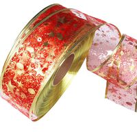 Beyonds Christmas Grosgrain Ribbon Stars Print Red Gold Blue Purple 100 Yards Christmas Ribbons Holiday Ideal for Gift Wrapping and Bows Wire Decoration