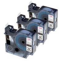 Anycolor Equivalent DYMO Standard D1 45013 Labeling Tape Compatible with DYMO LabelManager 160 280 420P PnP 360D 210D (Black Print on White Label Tape, 1/2" Width x 23' Length, 3 Cartridges)