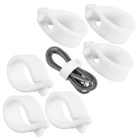 ELFRhino Reusable Cord Organizer Cable Straps Keeper Holder Cable Ties Wire Ties for Phone Charging Cord Electronics Electrical Computer PC Wire Wrap Manager Management(Set of 6)