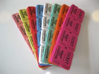 800 50/50 Raffle Tickets 100 of 8 Different Colors