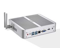 Kingdel Mini PC, Fanless Industrial Computer, Intel i5 8th Gen. 4 Cores CPU, 16GB DDR4 RAM, 120GB SSD, 4K: 4096x2304, HD Port, LAN, VGA, 4xUSB 3.0, Wi-Fi, Full Metal Case, Windows 10 Pro