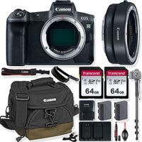 Canon EOS R Mirrorless Digital Camera (Body Only) with Canon EOS R Mount Adapter + Canon Mirrorless Camera Case + Canon Wrist Strap, 128GB Memory & Prime Accessory Bundle