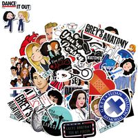 Grey's Anatomy Stickers, TV Show Greys Anatomy Funny Stickers Pack, Waterproof Vinyl Sticker for Laptop, Water Bottles, Hydroflasks, Phone, Computer (50 Pack)