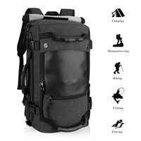 Ibagbar Canvas Backpack Travel Bag Hiking Bag Camping Bag Rucksack