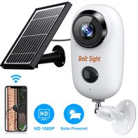 Outdoor Wireless Security Camera - Solar Cameras Battery Powered for Home - HD 1080P Rechargeable Power Operated Outside Camaras,Wirefree House Video Surveillance CCTV System 2-Way Audio,Night Vision