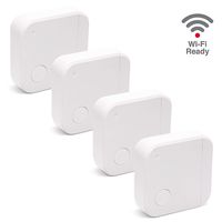 Fox&Summit 2nd Generation WiFi Window Door Sensor with Built-in Chime and Audible Alerts, WiFi Enabled Battery Operated Smart Sensor, Security Door Sensor, No Hub Required [4PK]