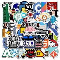 Laptop Stickers Pack for Developer [50PCS] Programming Stickers of Front-end dev,Back-end Languages Stickers for Programmers Hackers Engineers Software Developers Geeks Coders