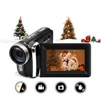 Video Camera Camcorder Vmotal 12MP Rechargeable Digital Camera Recorder Full HD 1080P 2.7 Inch 270 Degree Rotation LCD Flip Screen for Kids/Beginners/Seniors (Black)