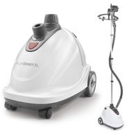 Pure Enrichment PureSteam XL Standing Steamer - Fast Heating, 1500-Watt Upright Fabric Steamer with Half-Gallon Water Tank for 1 Hour Continuous Steaming - Includes Garment Hanger and Fabric Brush