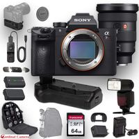Sony a7R III Mirrorless Camera Bundle: 42.4MP and FE 16-35 f/2.8 Lens + Battery Grip Bundle with Professional Accessory Kit