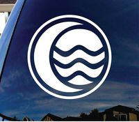 Avatar - The Legend of Korra Water - Vinyl - 4" tall (Color: WHITE) decal laptop tablet skateboard car windows stickers