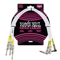 Ernie Ball Instrument Cable, White, 1.5 ft