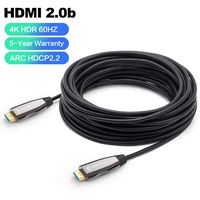 Fiber Optic HDMI Cable,DELONG 30ft HDMI Cable Support 4K UHD 60Hz at 18Gbps Ultra high Speed,Suitable for HDTV/TVBOX/Gaming Box/Projector/Nintendo Switch (100ft/50ft/30ft Optional)