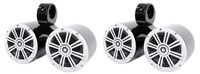 2 Dual Kicker 41KM604W 6.5" 300 Watt Marine Boat Wakeboard Tower Speakers