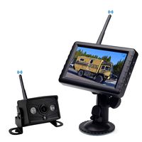 CAMONS HD Digital Wireless Backup Camera 5'' Monitor for Cars,SUVs,Pickups,Vans,Campers IP69K Waterproof IR Night Vision Front Rear View Camera System Kit