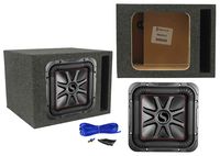 KICKER 45L7R102 10" 1000 Watt L7R Car Subwoofer Solo-Baric Sub+Enclosure Box