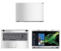 Decalrus - Protective Decal for Acer Aspire 5 A515-43-R19L (15.6" Screen) Laptop Silver Texture Brushed Aluminum Skin case Cover wrap BAacerAspireA515_43Silver