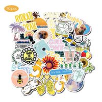 Hydro Flask Stickers Vsco Stickers for Hydro Flask Waterproof Laptop Stickers for Teen Girls Aesthetic Stickers for Water Bottles (Yellow)