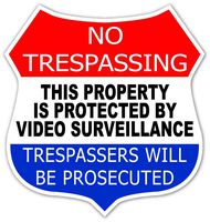 No Trespassing Sign Vinyl Decal Bumper Sticker