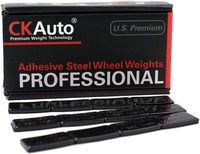 CKAuto 1/2oz, 0.5oz, Ultra Slim Low Profile, Black Adhesive Stick on Wheel Weights, 60 oz/Box, US Quality, (120pcs)