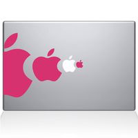 The Decal Guru Apple Eat Apple MacBook Decal Vinyl Sticker - 12" MacBook - Pink (1218-MAC-12M-BG)